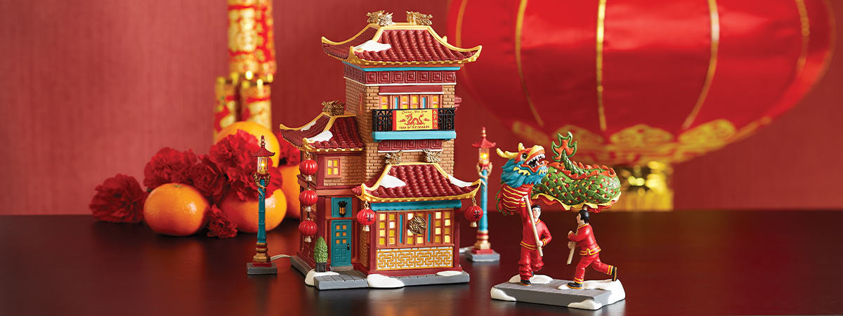 Christmas in the City China Town Lit Building